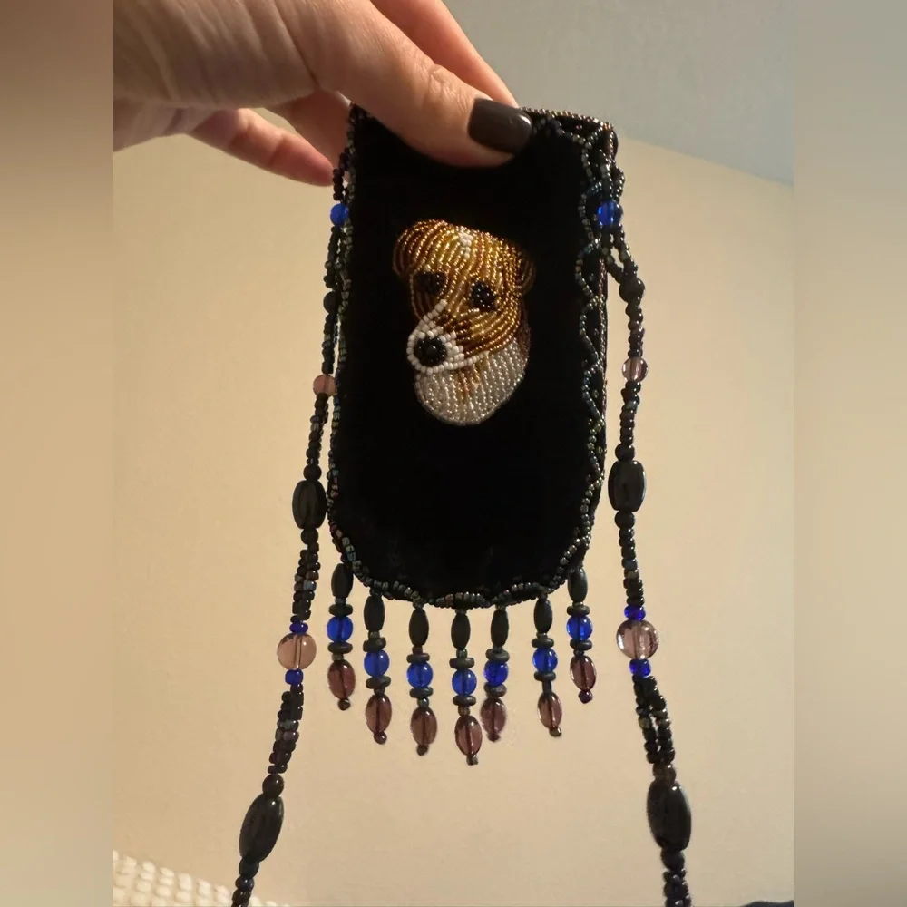 Beaded dog pouch mini - Picture 8 of 9